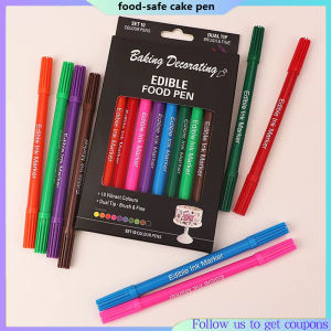 10pcs Dual Tip Food Coloring Edible Pen for Cookies Fondant & Dessert DIY FoodGrade Decorating Pen TSC