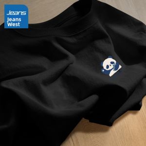 Jeanswest | Áo Thun Nữ Cotton Tay Ngắn Dáng Rộng Plus Size Vai Thường 2026 Phong Cách Mùa Hè Mới Cho Người Nhỏ Bé