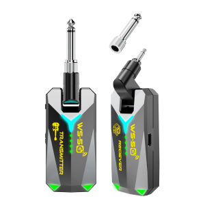 5.8GHz Wireless Audio Transmitter & Receiver – Works with 3.5mm & 6.35mm Jacks No Pairing Required