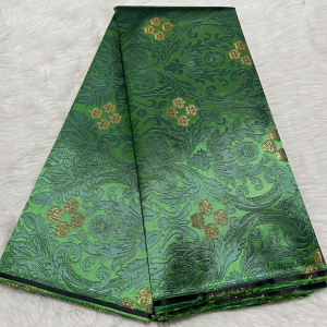 5Yards High-Quality African Damask Fabric Thick Jacquard Brocade for Sewing Nigerian Wedding Aso Obi Wear Party Outfits