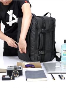 BANGE New High Quality Men Expandable Fashion Backpack 45L Large Capacity Outdoor Travel Backpack 17.17.3 Inch Laptop Backpack