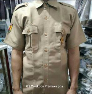 BAJU PRAMUKA PRIA BAHAN OXSPORT HALUS LENGAN PENDEKBISA COD/BAYAR DI TEMPAT