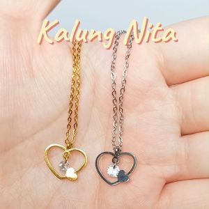 Lovelybutik - Kalung Wanita Korea Terbaru NIt4 Kalung Titanium Anti Karat Bonus Kotak Perhiasan