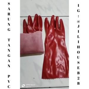 Dong Sheng Sarung tangan manset PVC tahan minyak tahan asam dan alkali