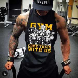 Bandai | Dragon Ball Men Vest Tank Top Son Goku Vegeta Broly Summer Anime Spring And Autumn Sports Fitness Running Sleeveless Top GYM