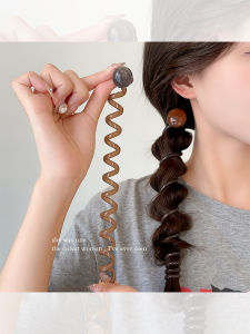 ริบบิ้นรัดผมสไตล์เกาหลี 2024 ใหม่ล่าสุด สายโทรศัพท์ปุ๋ยลมทรงลูกปัด ริบบิ้นรัดผม หางม้า ริบบิ้นรัดผม ริบบิ้นรัดผม ตกแต่งผม