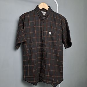 Kemeja Flanel Lengan Pendek Kotak Premium Pria Distro