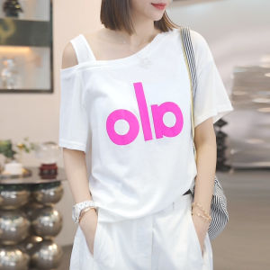 Shalldoer | Áo thun nữ tay ngắn cổ tròn in chữ màu đỏ thời trang mùa hè thường ngày đa năng phong cách mới của thương hiệu Fragrance