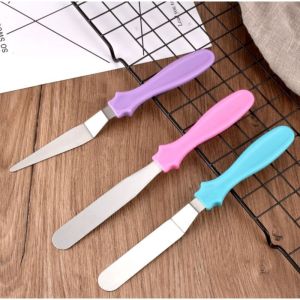 Set Kitchen Cake Cream Spatula Stainless Steel Cream Scraper Cake Demoulding Cutter Baking