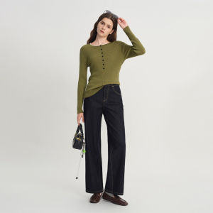 DUSHU | Large Size Womens Merino Wool Sweater 100% Merino Wool