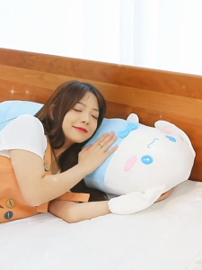 Birthday Gift Sanrio Plushie Sleeping Pillow Melody Kuromi Long Pillow Plush Toy Doll Pillow Patung Stuffed Toy 库洛米抱枕公仔