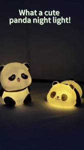 Bandai | 2026 New Panda LED Night Light Living Room Cute Panda Plastic Lamp Bedside Decor Creative Night Light Birthday Gift Decoration