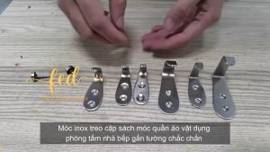 (Combo 2 cái) Móc Inox đơn treo đồ đa năng gắn tường chắc chắn – Móc inox khoan tường bắt vít