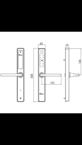 Khóa cửa nhôm thông minh của Đức Demax EL-C102 SB cho cửa lùa và cửa mở cao cấp chính hãng