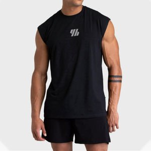 Áo Tập Gym Mùa Hè Dành Cho Nam Chất Liệu Lưới Nhanh Khô Không Tay Kiểu Dáng Rộng Vai Áo Thun Thể Thao Chạy Bộ