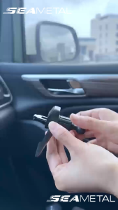 SEAMETAL Car Phone Holder 360° Rotate Car Air Vent Tablet Holder GPS Navigation Air Outlet Phone Bracket Gravity Phone Pemegang Telefon Kereta 车载手机支架 出风口手机支架
