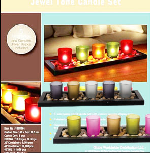 Lilin Gelas Kaca candle tray 5 Warna lengkap Glass warna holder tray buat Dekorasi dan Acara