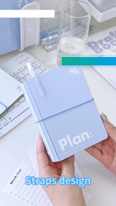 A6/A7 6Ring Binder Notebook with Loose Leaf 4 Separator Pages 20Sheet Lined/Grid Refill Paper Portable Pockets Notepad