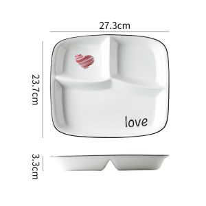 Multipurpose Ceramic Divided Dinner Plate