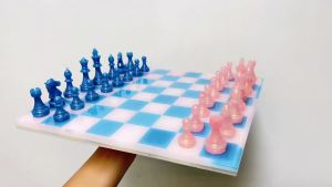 DIY Chess Silicone Mold Handmade Chessboard Set Crystal Epoxy Resin Candle Mold Home Gathering and Outdoor Game Tools