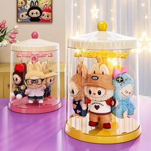 Labubu Dustproof Transparent Bubble Display Cabinet Toy Doll Hanging Ornament Storage Rack Blind Box Organizer Home Decor