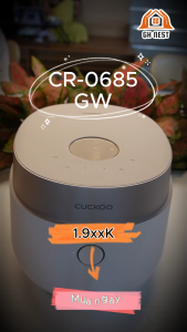 Nồi cơm điện tử Cuckoo CR-0685GW - 1.08L - Hàng chính hãng - Designed by Cuckoo in Korea
