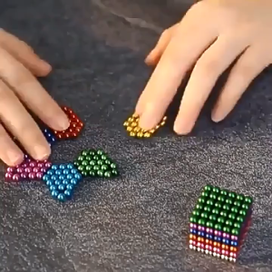 SG-Stock 216Pcs Magnet Beads Cube Magnetic Ball Building Toy Popular Stress Reduction Rubiks Cube Splicing Colorful Gift