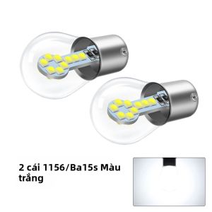 2 Bóng Đèn LED Sáng 1156 BA15S P21W Cho Đèn Phanh Đèn Xi Nhan Đèn Lùi Ô Tô 12V - Kích Thước 1:1 Phù Hợp Với Nhiều Mẫu Xe
