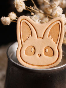 Handmade Leather Tag Kyuji Black Cat Japanese Style Top Layer Cowhide Tanned Leather Half Finished Product Accessory Material Kit