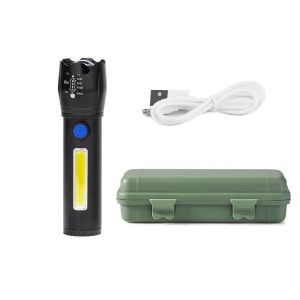 ESMARTER | Mini LED Flashlight XPE COB Lamp Bead Rechargeable Double Light Source Emergency Flashlight for Hiking Camping Fishing