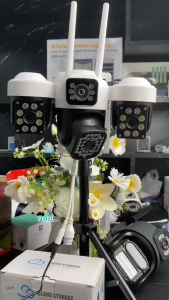 YOOSEE กล้องวงจรปิด wifi 3 เลนส์ HD 15MP IP66 กันน้ําแสดงพร้อมกัน 3 หน้าจอสีกลางคืนกล้อง IP กลางแจ้งติดตามอัตโนมัติ