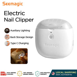 Seemagic Electric Nail Clipper Pro with Touch Start Infrared Protection LED Light Trimmer Nail Cutter Manicure For Baby Adult Care