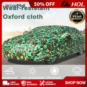 HOL High Quality Durable Anti Scratch 3 Layers Car Cover PVC Cotton Aluminium for VIOS INNOVA FORTUNER New Car Cover Waterproof PVC Cotton 3 Layer Protection Prevent Scratches for VIOS CITY G4 ACCENT INNOVA I10 Ect Car Accessories sedan models universal
