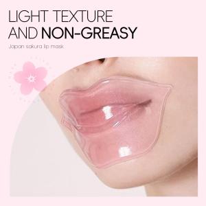 Japan Sakura Collagen Lip Mask Hydrating Plumping Treatment For Dry Lips Repair Gel Pads Night Care Essential