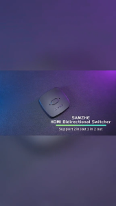 SAMZHE 2 Ports HDMI Switcher Bi-Direction 2in1 Out 4K 60Hz HDMI-compatible Switcher Splitter for Switch Xbox PS4 PS5 Monitor TV Box