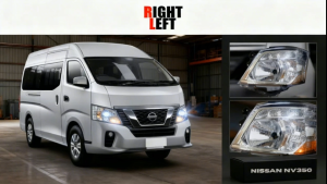 Nissan NV350 / Urvan 2018 / head light / YCD-H049L / YCD-H049R 2018 Nissan NV350 front headlights with left steering manual white background