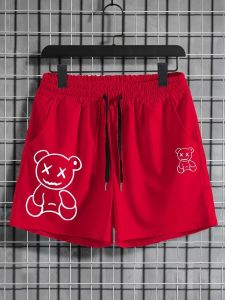 Adbcolection- New Short Pants Ladies Print Khaki Red White Black Grey / Celana Pendek Santai Wanita