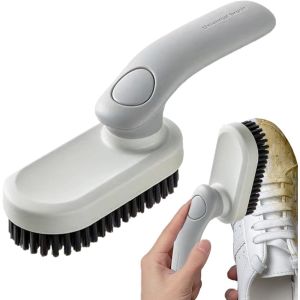 Multi-Functional Foldable Handle Laundry Brush Fine Bristles for Gentle Cleaning Shoe Cleaning Brush for Uppers