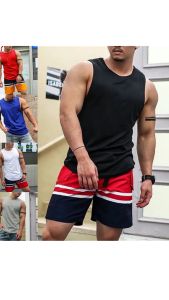 Men Singlets Tank Tops Mens Undershirt Male Bodyshaper Fitness Wrestling Slim Fit Gym Shirt Workout Baju Lelaki 男装无袖健身衣