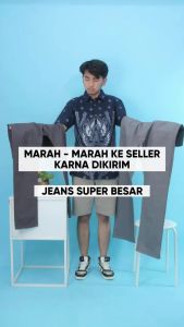 Celana Chino Panjang Polos Kasual Pria  Jumbo Big Size 46