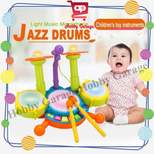Baby Jazz Drum Set Mainan Anak Bayi Electric Music Mic