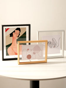 Khung Ảnh Kim Loại Nhẹ Hai Mặt Trong Suốt Bằng Hợp Kim Nhôm Để Bàn 6 Inch 8 Inch 10 Inch 12 Inch Làm Thành Khung Ảnh Treo Tường