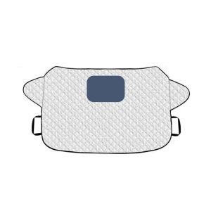 BLALION Car Windshield Snow Covers Winter Front Window Thickened Protector Anti Snow Ice Shield Cover Hole for Dash Cam Monitor