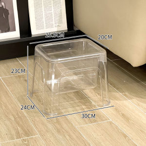 Stool Transparent Bath Chair พิมพ์ลายนูน เสือดาว พลาสติก ไม่มีแบรนด์ สำหรับเด็กเล็ก ที่นั่งในห้องน้ำ บาร์เรลอาบน้ำ ที่นั่งกันลื่น
