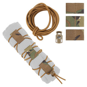 Tactical Old Glory Flag Bungee Elastic Fastener Strap Shock Cord Retention Molle Webbing Loop Cord Lock Secure Attachment