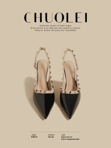 CHUOLEI | Ladylike Stiletto Mary Jane Sandals Closed Toe Pointed Spring New