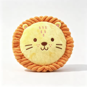 Cartoon Flying Disc Dog Plush Toy Wear-Resistant Bite-Resistant Small Dog Teeth Grinding Chew Toy for Puppy Pet