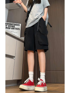 Quần Short Công Sở Nam Mùa Hè Ice Silk Nhanh Khô Lớn Túi Quần Dài Quá Đầu Gối Năm Bảy Mảnh Ngựa Quần Ống Thẳng