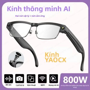 Kính Thông Minh Al Mới 800W Camera 1200P Chống Rung HD Video Dịch Thuật Trợ Lý Giọng Nói Cuộc Gọi Bluetooth Kính Thông Minh Dành Cho Android/iOS