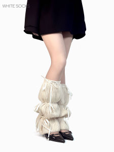 New White Bubble Lantern Knitted Knee High Socks Womens Style Home Comfort Stockings Leg Shaping Function Four Seasons Universal